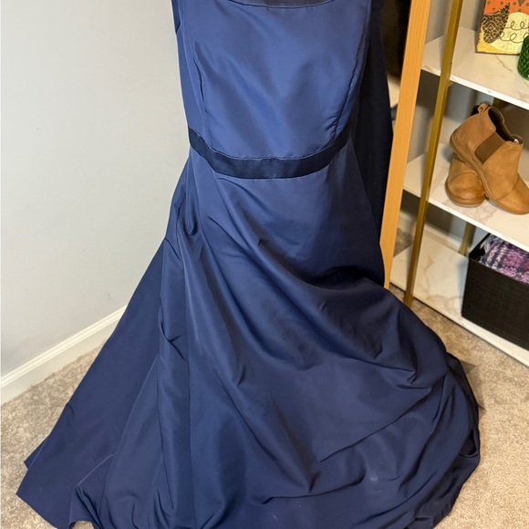 David's Bridal Midnight Blue Maxi Dress - Picture 3 of 7